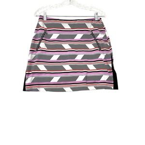 Tail Women's Striped Skort - Black, White, Pink